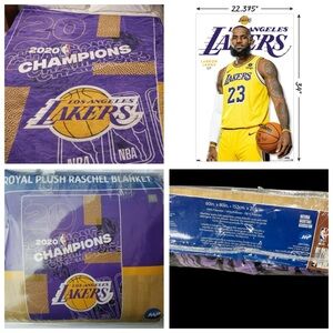 Los Angeles Lakers 2020 Champions Plush Blanket - Purple & Gold